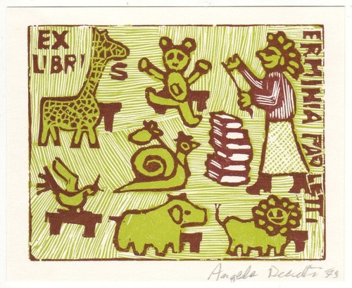 Angela pecetti exlibris - angela,